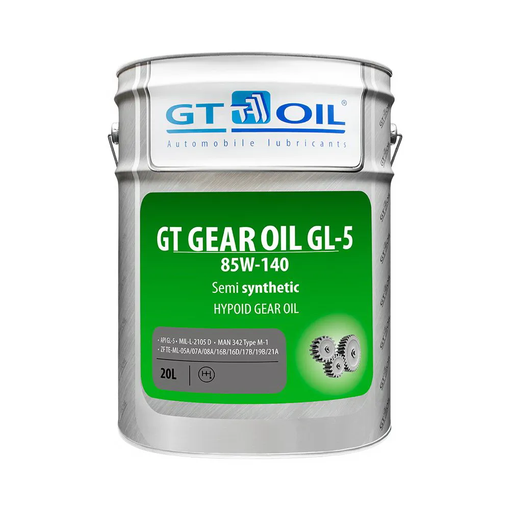 Масло трансмиссионное GT OIL GT GEAR OIL GL-5 85W-140 полусинтетическое 20 л 8809059407110