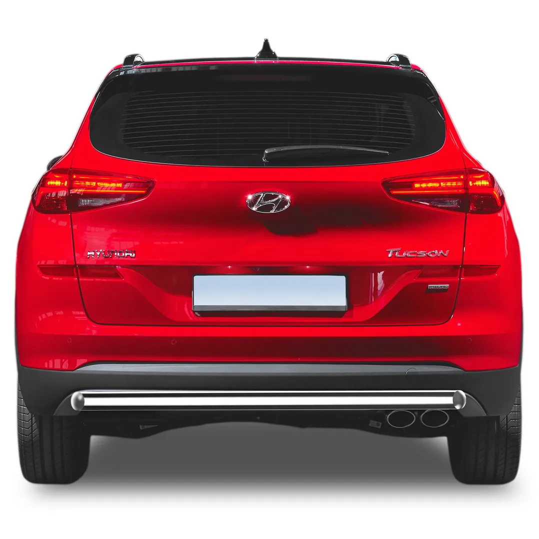 Защита заднего бампера d57 + комплект крепежа, Rival, Hyundai Tucson 2018-, кроме High-Tech Plus Hyundai Tucson RIVAL R.2311.006