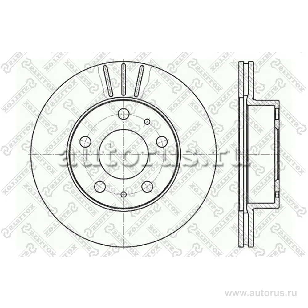 Диск тормозной передний FIAT DUCATO, PEUGEOT BOXER 2.0-2.8JTD 94 STELLOX 60209946V_SX