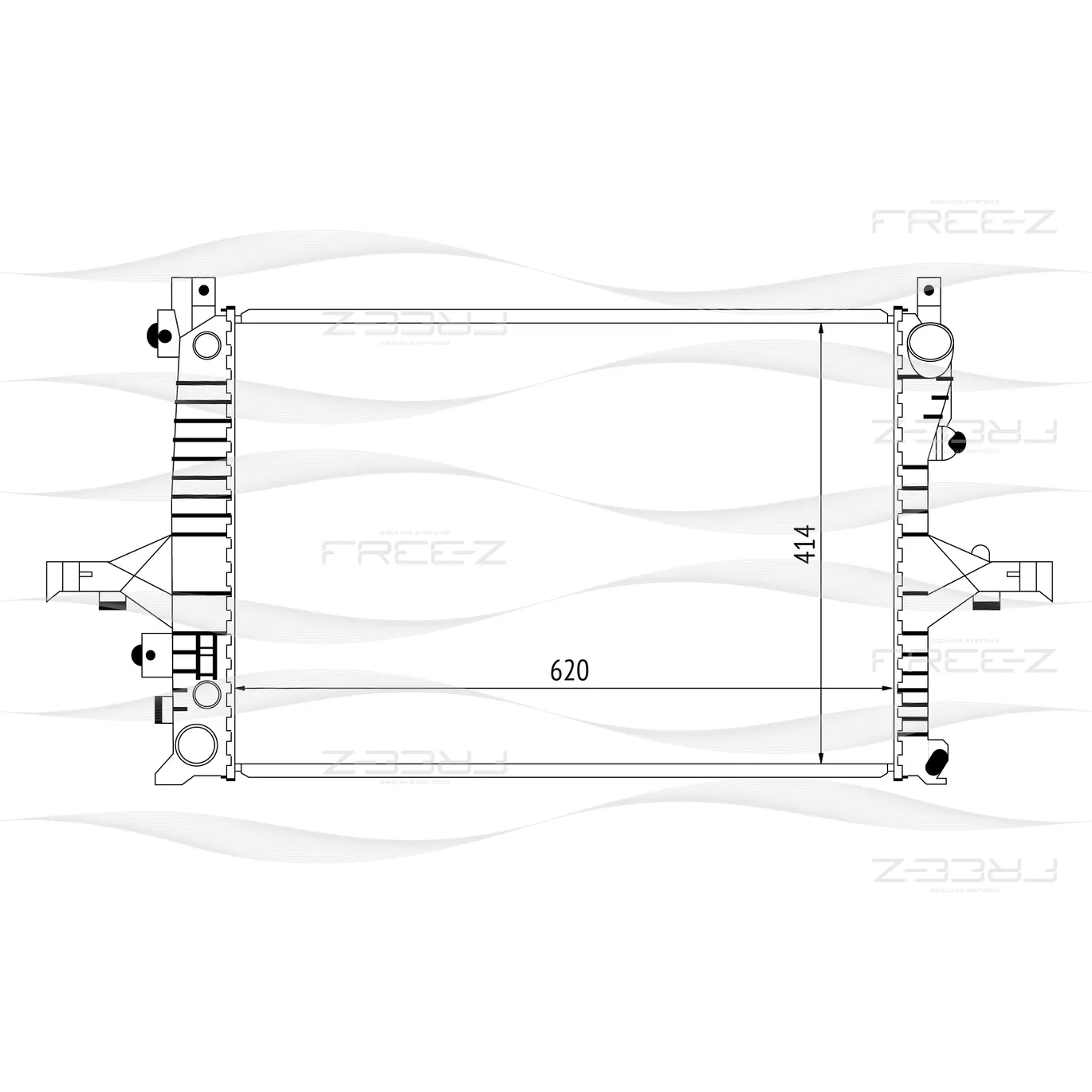 Радиатор охлаждения VOLVO S60/S80/XC70 98-> FREE-Z KK0213