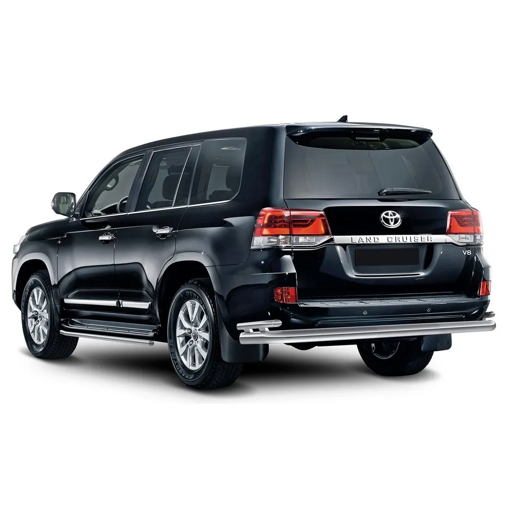 Защита штатных порогов d42 Rival для Lexus LX III рестайлинг 2014-2015/Toyota Land Cruiser 200 рестайлинг 2011-2015/(кроме Executive Lounge и TRD) 2015-н.в., нерж. сталь, 2 шт., R.5713.014