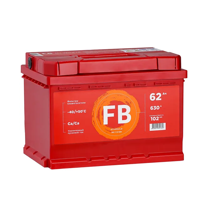 Аккумулятор FB Standart 62 А/ч обратный R+ 242x175x175 LB2 EN 620 А