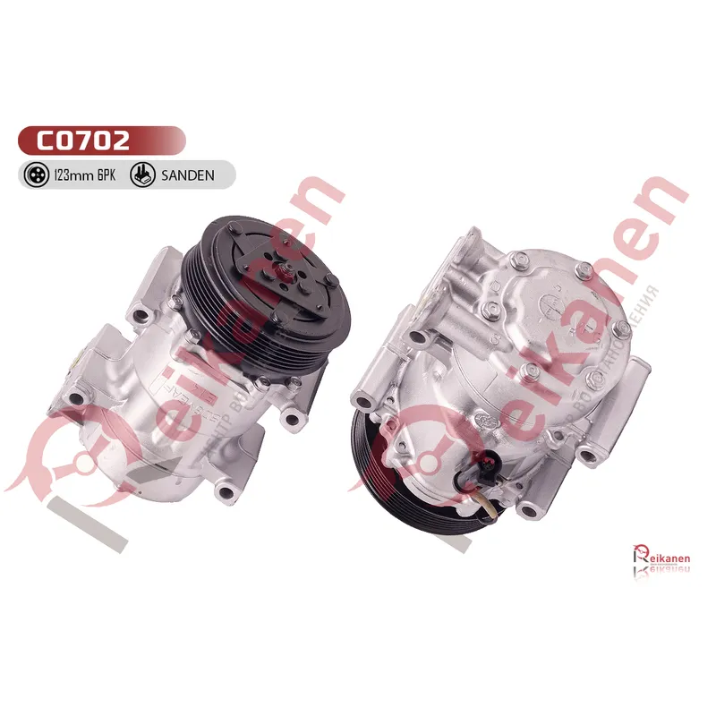 Компрессор конд. восст для FORD FIESTA V/FUSION/MONDEO II 96-12 гар 6 мес C0702 Reikanen C0702