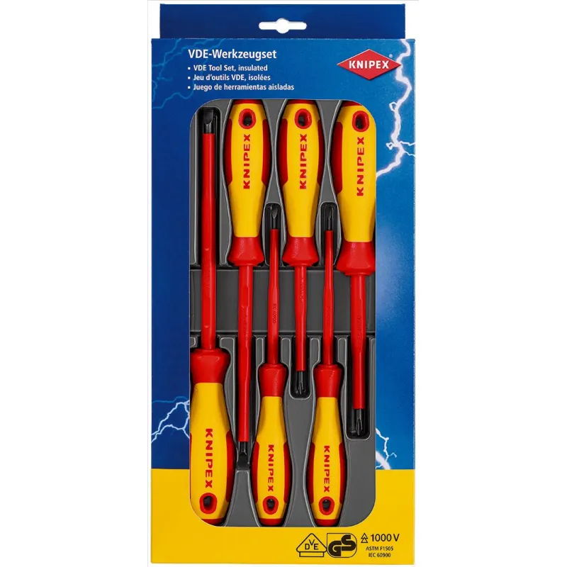 Набор отверток 6 предметов VDE KNIPEX KN-002012V01 1245501