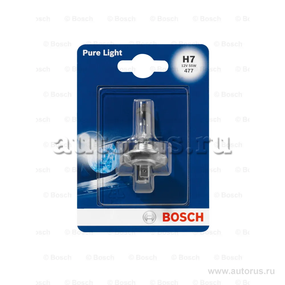 Лампа 12V H7 55W BOSCH Pure Light 1 шт. блистер 1 987 301 012