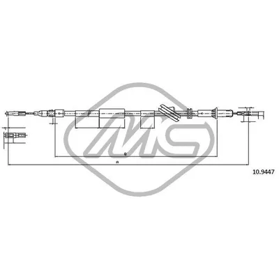 Трос ручника MER CLASSE E ALL SX-LH Metalcaucho 81034