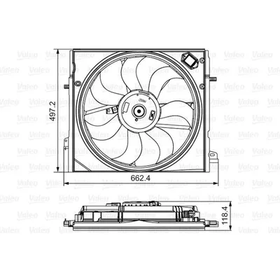 Вентилятор, охлаждение двигателя VALEO 696583