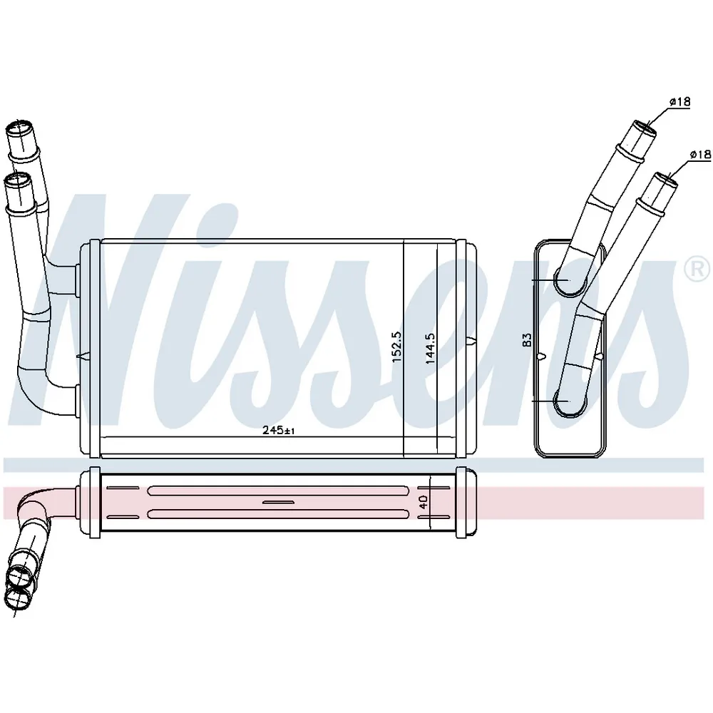 Радиатор печки FORD TRANSIT 06- NISSENS 71778
