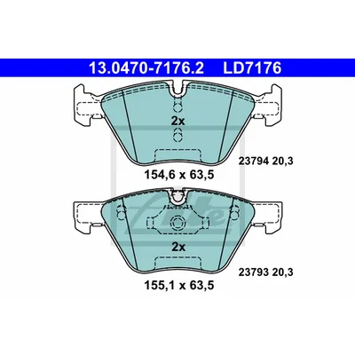 Колодки торм. пер. bmw e60e61 2.0i2.32.5 03 (ceramic)