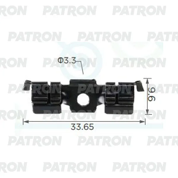 Скоба металлическая Audi скоба зажимная Размеры 33.6x10 мм Отверстие 3 PATRON P37-2392