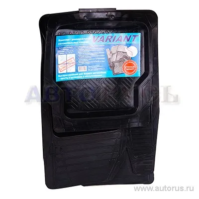 Коврики в салон универсальные резина черный комплект Два Колеса VSK-00343763