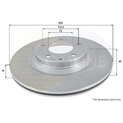 Диск тормозной MAZDA RX8 03 - COMLINE ADC0465V
