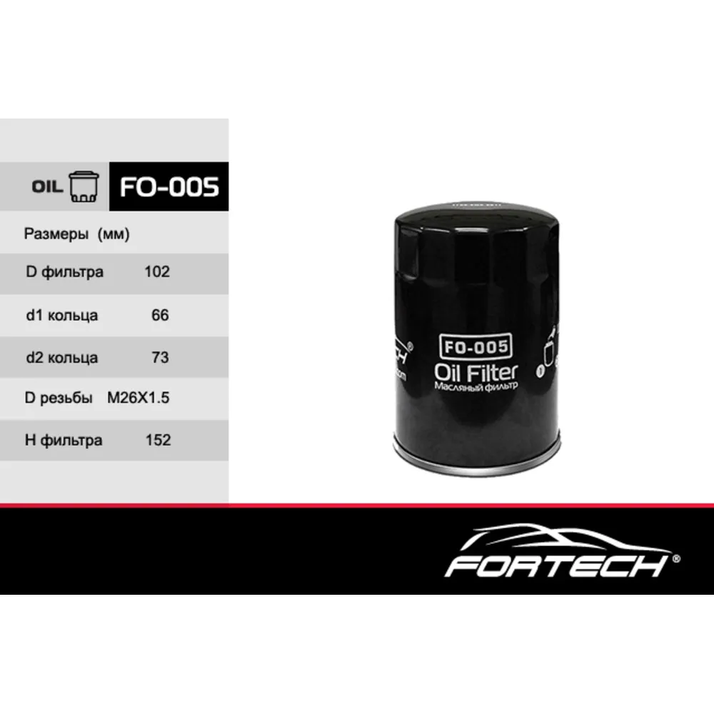 Фильтр масляный FORTECH FO005