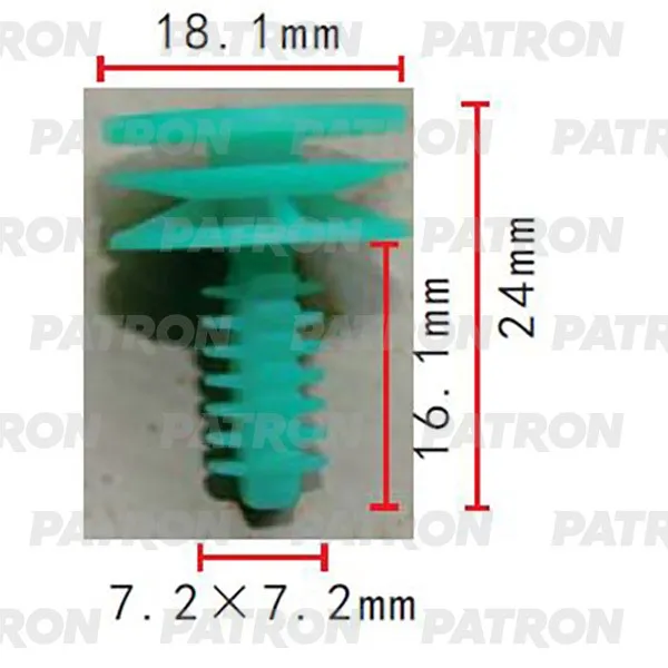 Клипса пластмассовая Fiat Lancia Применяемость: Клипса обшивки двери M= PATRON P37-2088