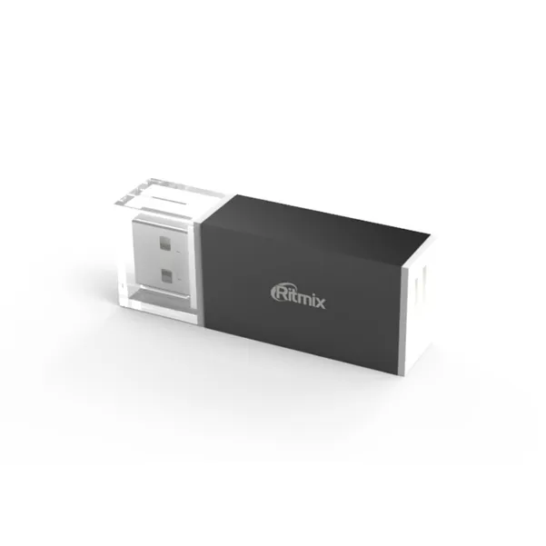 Картридер SD/microSD, поддерживает SD, microSD, MS, M2 карты памяти,RITMIX CR2042 black 15119680 Ritmix 15119267