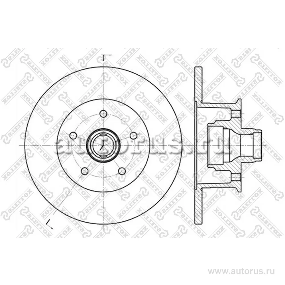 Диск тормозной передний VW T2 ALL 72-90 STELLOX 60204720_SX