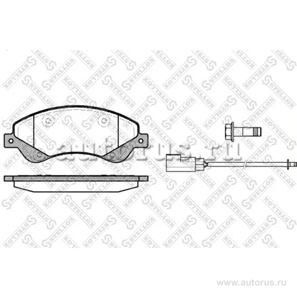 Колодки дисковые п. Ford Transit/Tourne STELLOX 1262002L_SX