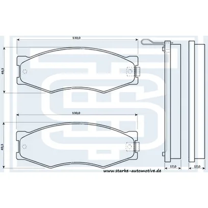 Колодки тормозные перед. NISSAN BLUEBIRD / PICK UP / VANETTE STARKE 179-900