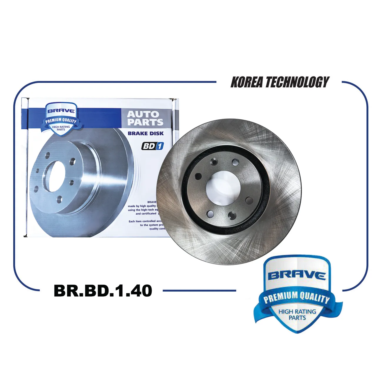 Диск тормозной передний 51712-2L500 SOUL I 08-, SOUL II 14-, CEE'D 12-, I30 FD/GD 300MM BRAVE BR.BD.1.40