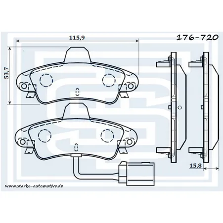 Колодки тормозные зад. FORD MONDEO I-II --09.2000 STARKE 176-720