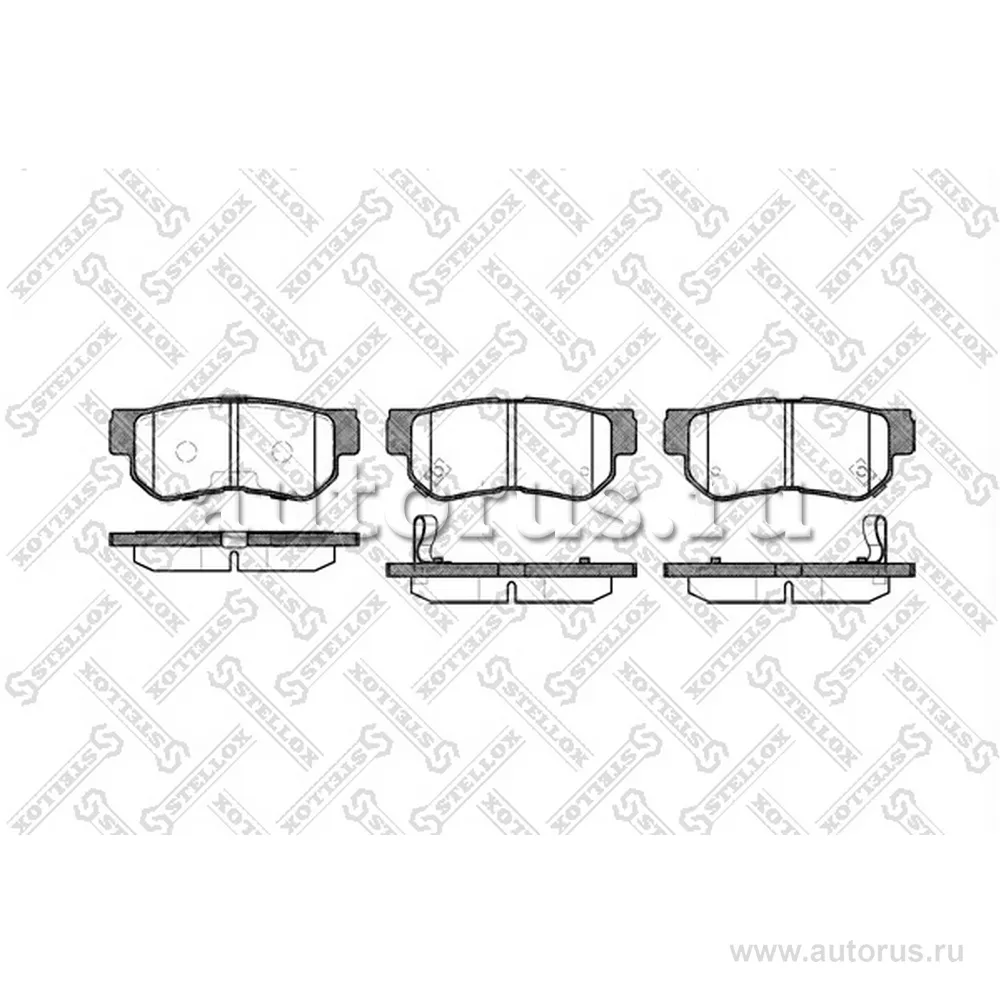 Колодки диск. задн. с антискр. пл. KIA Magentis 01>, Hyundai Sonat STELLOX 757 012B-SX