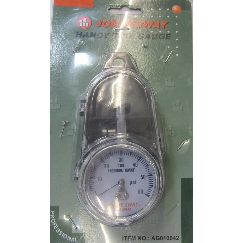 Манометр для шин металлический 5-60PSI в футляре, УЦЕНКА JONNESWAY AG010042-N0