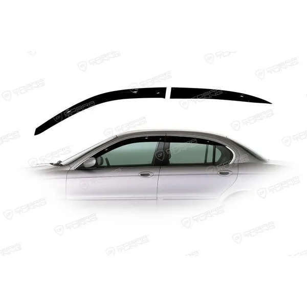 Дефлектора на окна Jaguar X-type Sd 2001-2010 деф.окон Cobra Tuning J20101