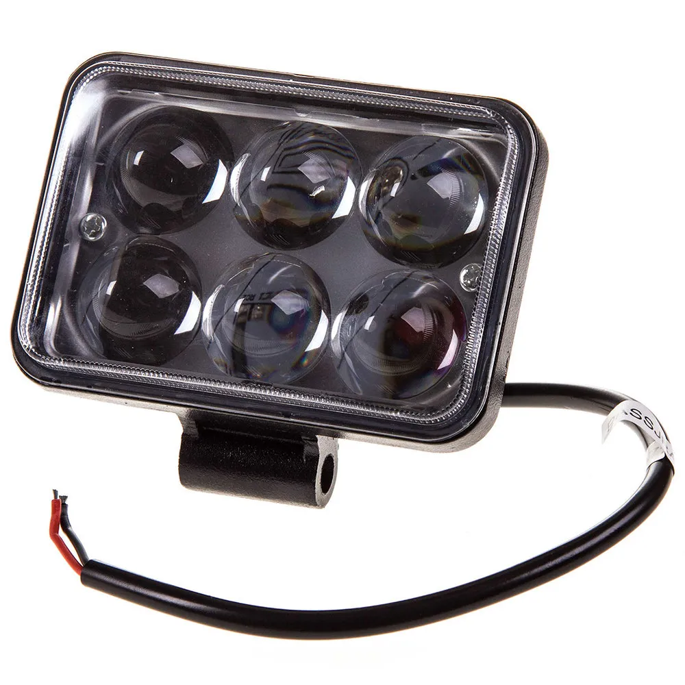 Фара светодиодная OFF ROAD прямоугольная 12V/24V 18W SKYWAY 6 диодов направленный свет 1шт. SKYWAY S07201034