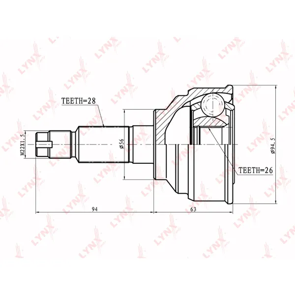 Шрус LYNX LYNXauto CO-5118