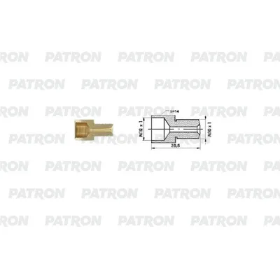 Переходник Переходник редукционный M12X1,0-M10X1,0, L=29,5MM, PATRON PHL5600132