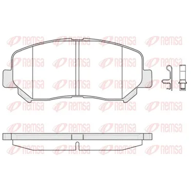 Колодки тормозные передние MAZDA CX-5 REMSA 151302
