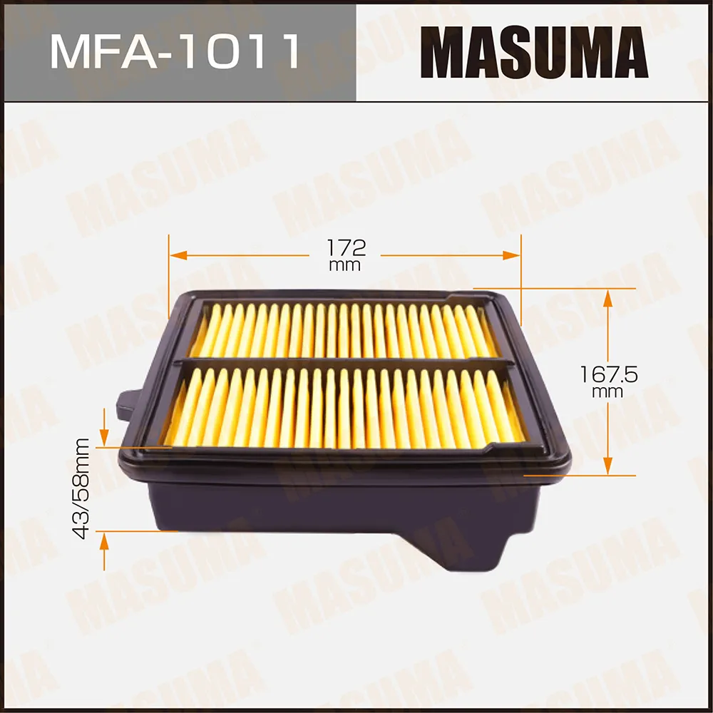 Фильтр воздушный HONDA CITY MASUMA MFA-1011