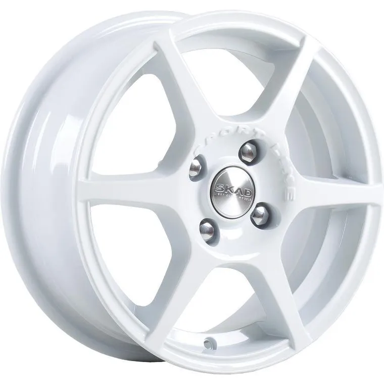 Диск литой R14 5.5J 4x100/67.1 ET38 СКАД Ягуар белый 1280023