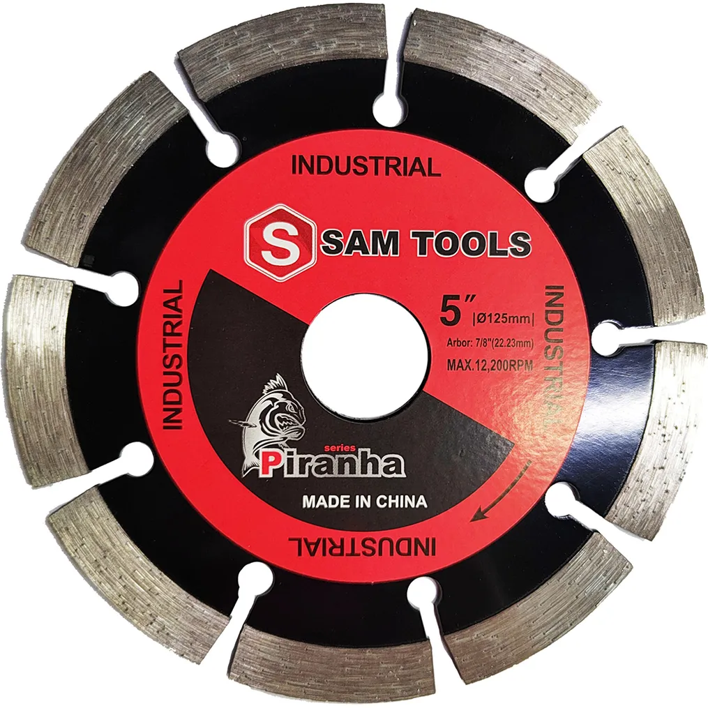 Диск алмазный отрезной по бетону сегментный 125х10Нх22,23 мм PIRANHA S SAMTOOLS SAMC-018003125