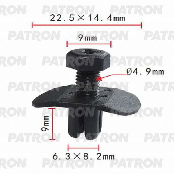 Клипса пластмассовая GM, Infiniti, Isuzu, Nissan применяемость: фиксато PATRON P370412