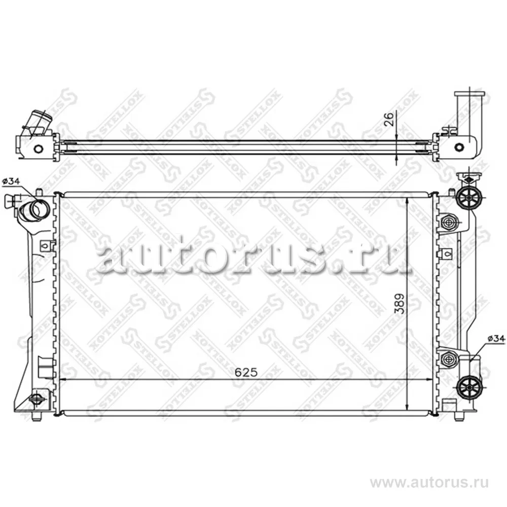 Радиатор Toyota Avensis 2.4 03 STELLOX 1025424_SX
