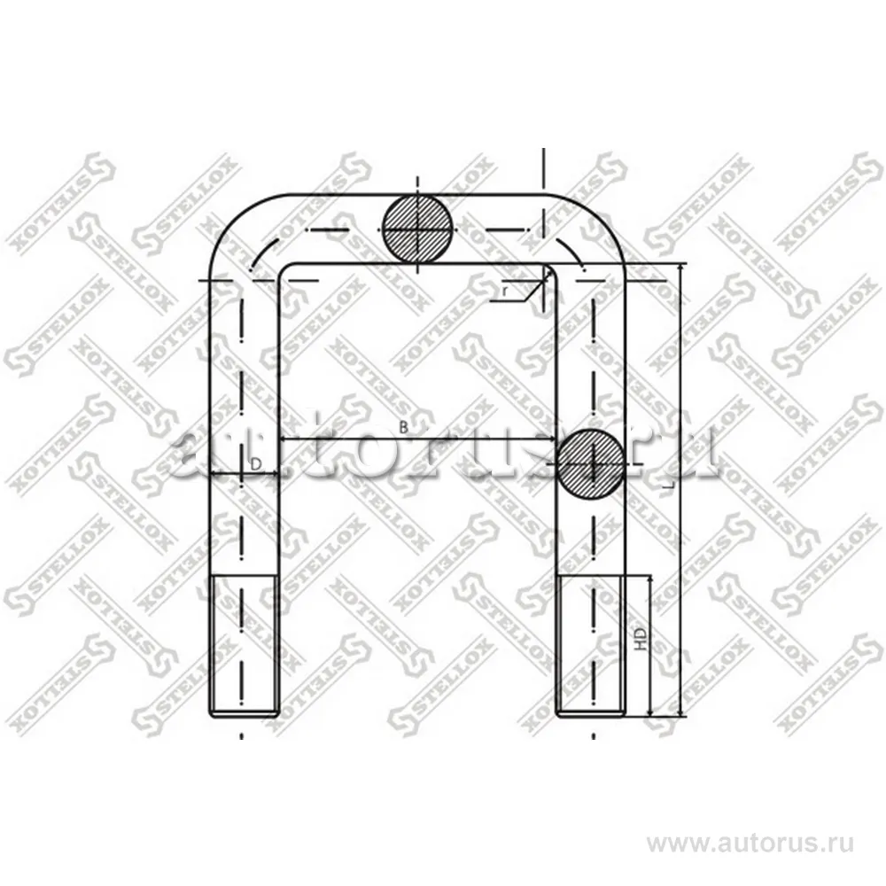 Стремянка Iveco EuroTrakker/Cursor u92xM20x1.5x362-P STELLOX 8464236_SX