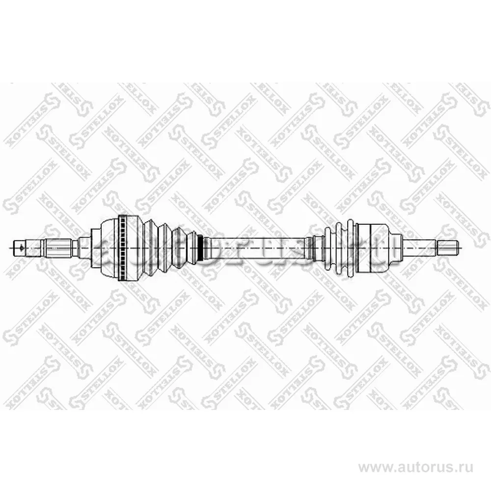 Привод правый 900mm ABS, 21040 Peugeot 206 1.1i/1.4i/1.6i 98> STELLOX 158 1052-SX