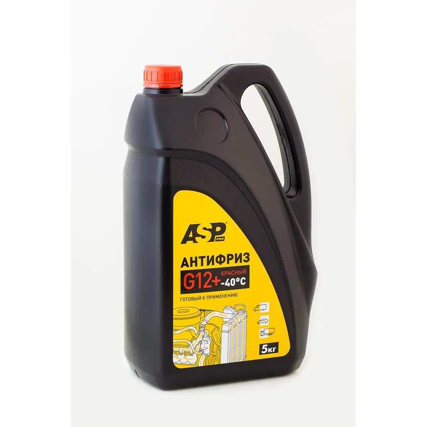 Антифриз G12/G12+ готовый красный 5 л AFR5000 ASP AFR5000