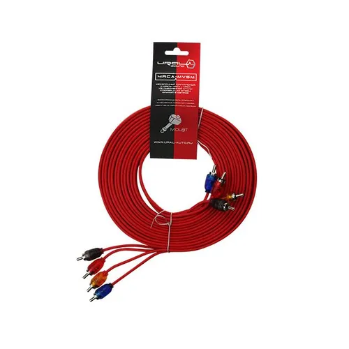 Кабель межблочный профессиональный 4RCA - 4RCA 5 м ,чистая медь URAL 4RCA -MV5M URAL URAL 4RCA -MV5M