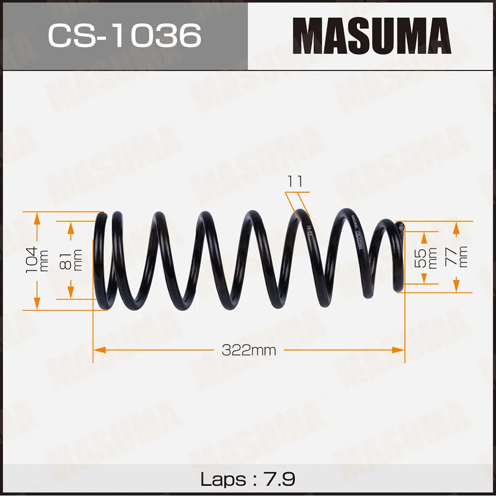 Пружина задняя TOYOTA COROLLA FIELDER MASUMA CS-1036