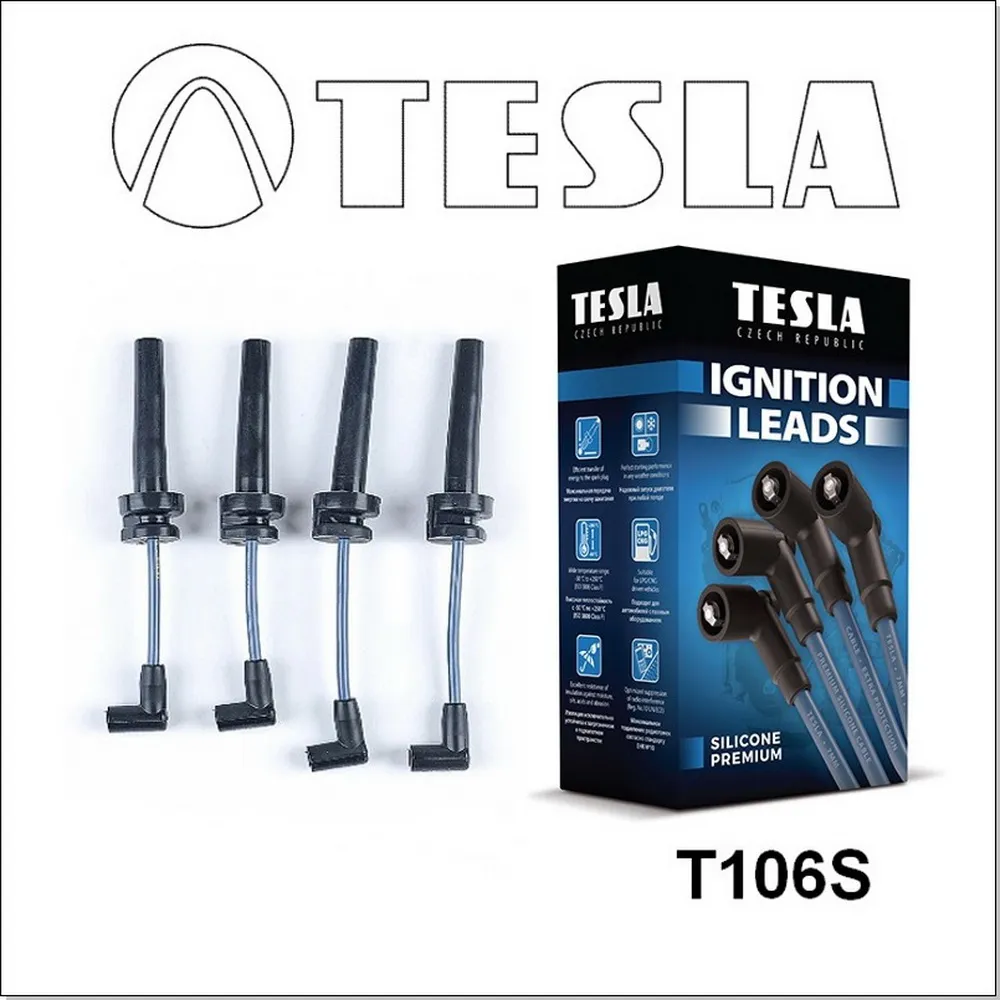 Провода в/в для а/м ГАЗ дв Chrysler 2.4 силиконовые TESLA T106S TESLA T106S