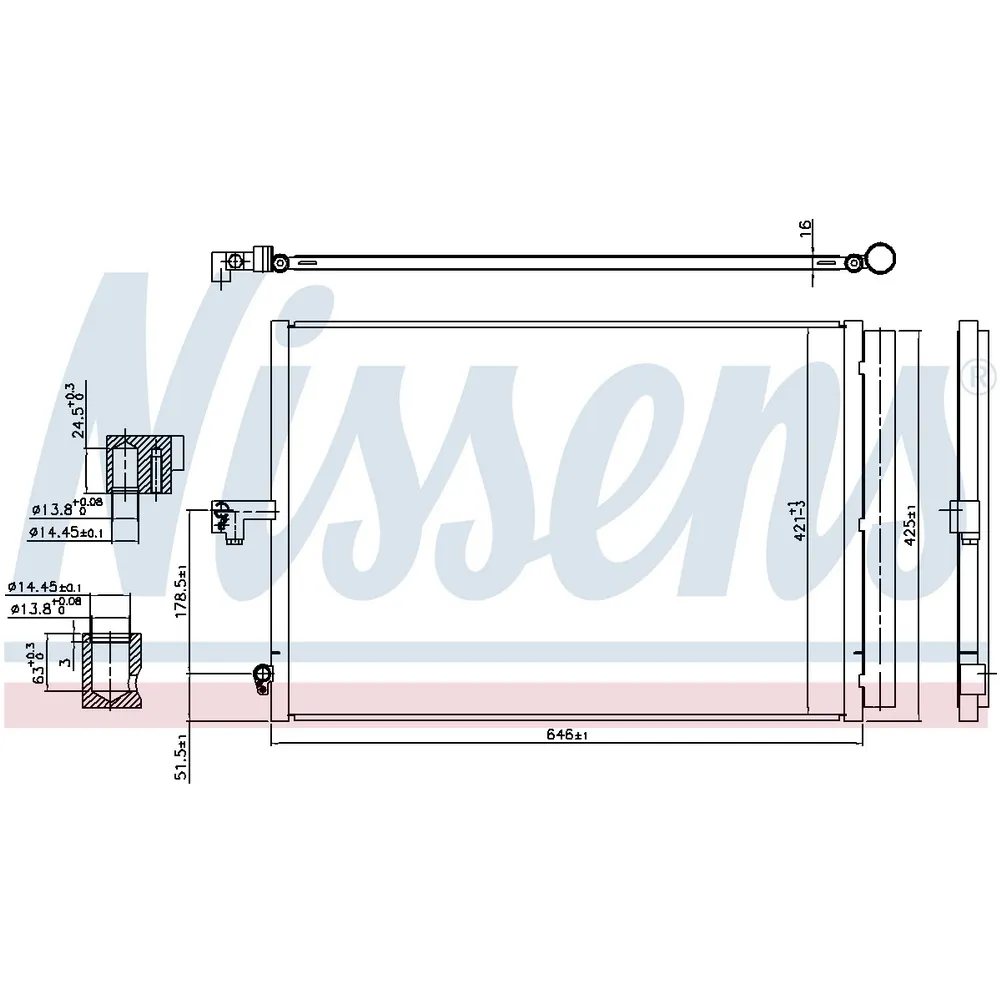 Радиатор кондиционера MERCEDES CLS-CLASS W218 10- NISSENS 940780
