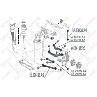 Тяга стаб. зад. л. MB W221 all 05 (5605549_SX) STELLOX 5605550_SX