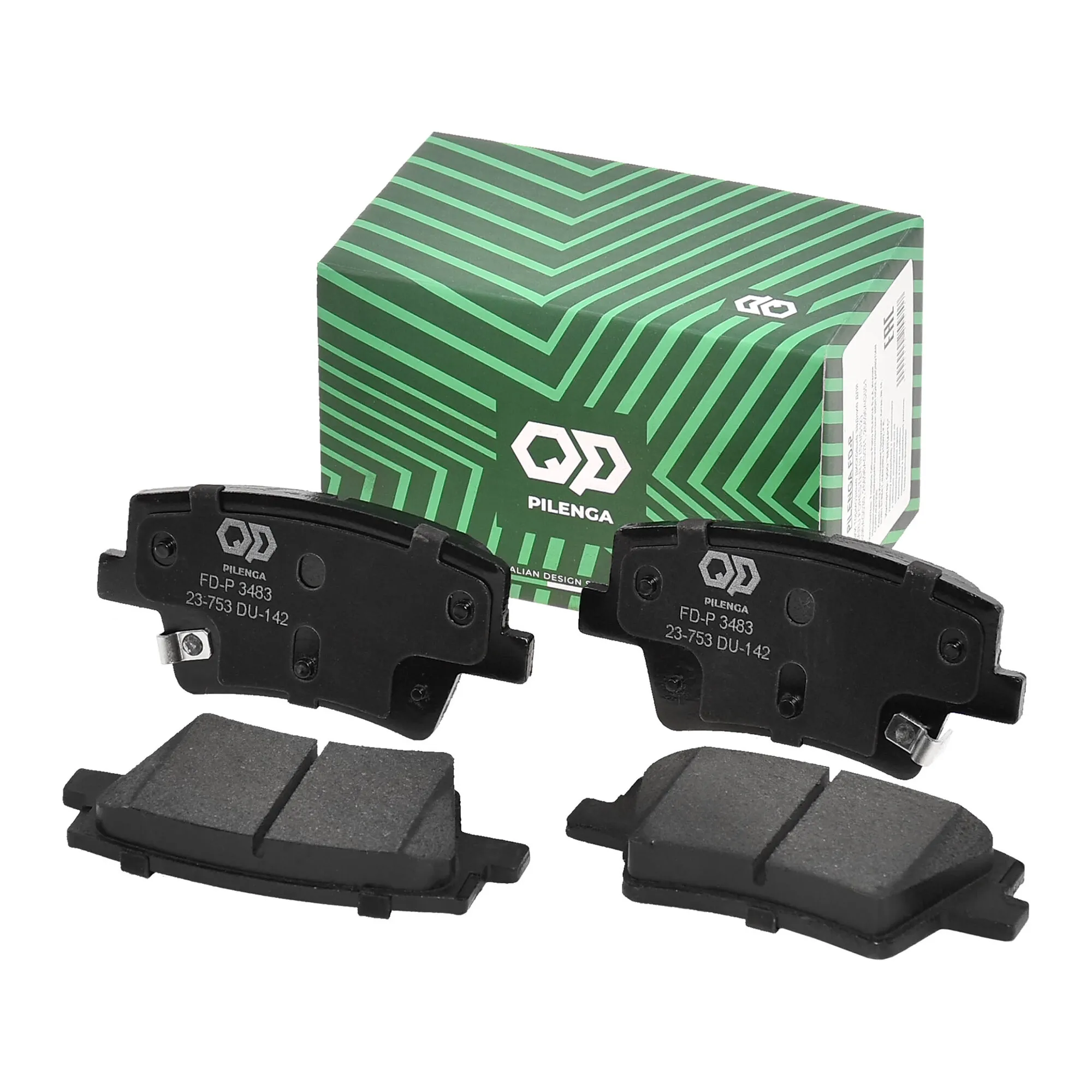 Колодки тормозные дисковые задние для HYUNDAI/KIA Santa Fe IV, Genesis, Stinger PILENGA FD-P 3483