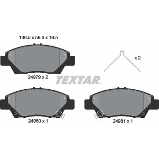 Колодки тормозные передние HONDA HONDA (GAC) TEXTAR 2497901