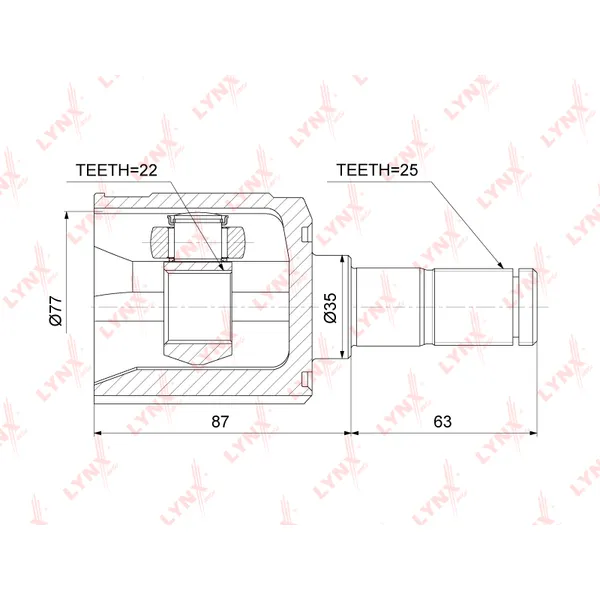 Шрус LYNXauto CI-3751