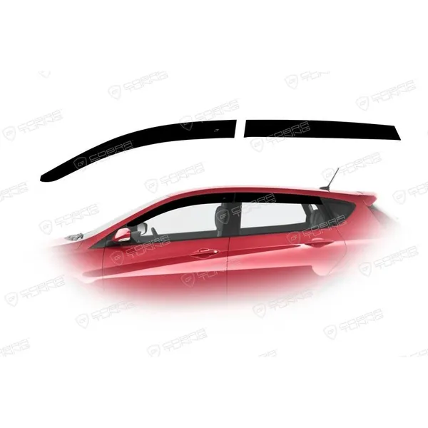 Дефлектора на окна Hyundai Solaris Hb 2011-2014, 2014EuroStandard деф.окон Cobra Tuning HE22811