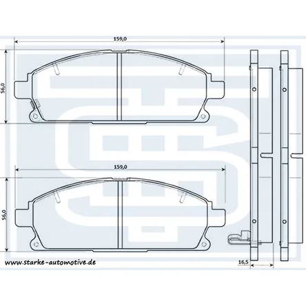 Колодки тормозные NISSAN PATHFINDER (R50) передние STARKE 179805