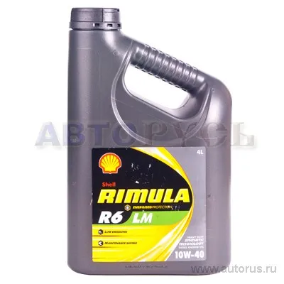 Масло моторное SHELL Rimula R6 LM 10W-40 синтетическое 4 л 550044889